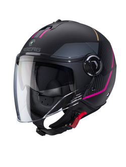 Kask otwarty Caberg Riviera V4 X Geo czarno-różowo-szary