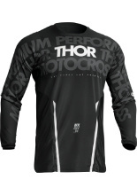 Bluza enduro Thor Pulse Mono czarno-biała