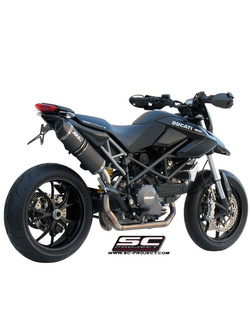 Pełny układ wydechowy 2-1 z Tłumikiem owalnym SC-Project do Ducati HYPERMOTARD 796 [10-12]