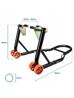 Stojak/ podnośnik motocyklowy Biketec (przód/ tył) typ V 