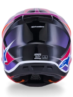 Kask enduro Alpinestars SM7 Fuse czarno-niebiesko-różowy połysk
