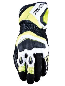 Rękawice motocyklowe skórzane Five RFX4 Evo biało-żółte