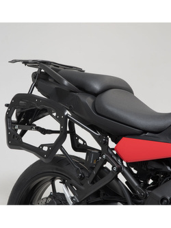 Zestaw: kufry boczne TRAX ADV + stelaże PRO Sw-Motech Yamaha Tracer 9 RN70/GT (20-), Tracer 9 GT+ (22-) (pojemność: 2 x 37 L) czarne