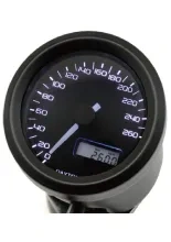 Prędkościomierz Daytona Velona48 czarny, 3 kolory LED [260 km/h]