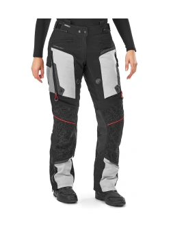Spodnie motocyklowe damskie tekstylne Shima Tracker czarno-jasnoszare