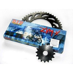HONDA CBR 1100XX  [97-07 ] zestaw napędowy DID50 ZVMX ZŁOTY SUPER - STREET(X-ring hiper-wzmocniony, złoty) zębatki SUNSTAR 