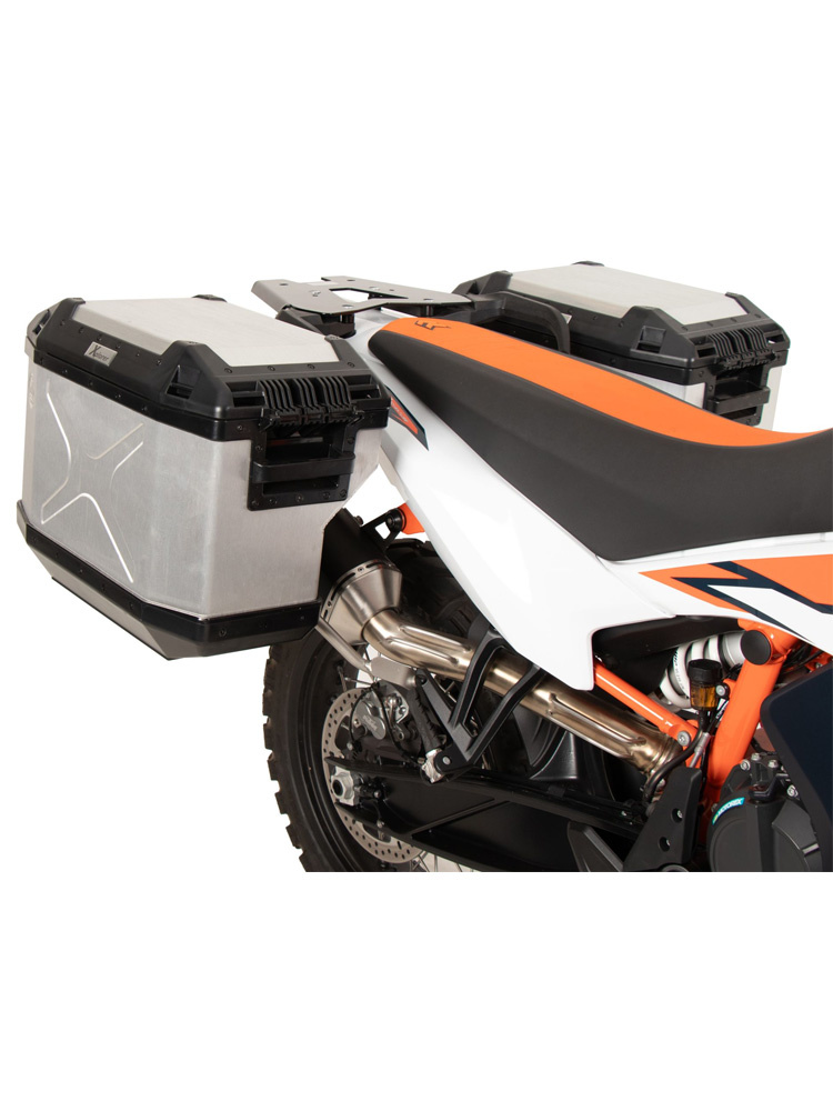 Zestaw: kufry boczne + stelaże Hepco&Becker Xplorer Cutout KTM 790 Adventure (24-) srebrne