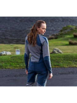 Koszula z ochraniaczami damska Knox Urbane Pro Move niebiesko-szara