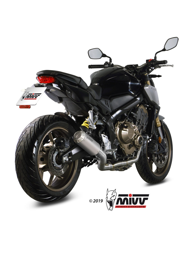 Pełny układ wydechowy (MK3) MIVV do Honda CB 650 R / CBR 650 R (19-)srebrny