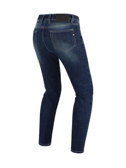 Jeansy motocyklowe damskie PMJ Rider Lady, niebieskie