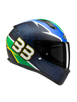 Kask integralny HJC C10 BB33 niebiesko-czerwono-zielony