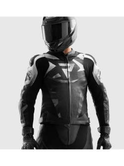 Kurtka motocyklowa skórzana Rebelhorn Inferno czarno-biała