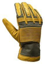 Rękawice motocyklowe skórzane John Doe Durango żółto-zielone