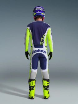 Bluza cross Alpinestars MX Racer Air Riway niebiesko-szara-fluo
