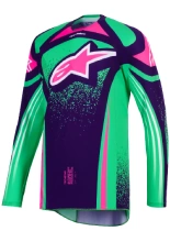 Bluza cross Alpinestars MX Techstar Nomur zielono-niebiesko-różowa