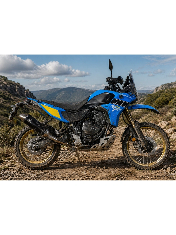 Tłumik motocyklowy IXRACE GOBI Yamaha Tenere 700 (25-) czarny, z homologacją
