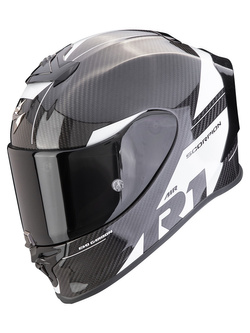 Kask integralny Scorpion Exo-R1 Evo Carbon Air Rally czarno-biały