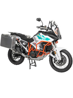 Zestaw: kufry boczne srebrne Zega Mundo + stelaże czarne Touratech KTM Super Adventure 1290 S/R (21-24) [poj.: 31+38l]