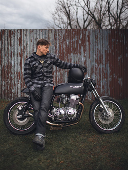 Koszula motocyklowa Modeka Nooner szaro-czarna