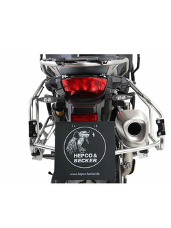 Stelaż boczny do kufrów Cutout Xplorer 40/37 Hepco&Becker do BMW F 750 GS (18-23) stal nierdzewna