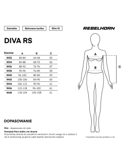 Kurtka motocyklowa damska skórzana Rebelhorn Diva RS czarna