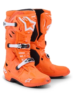 Buty enduro Alpinestars MX Tech 10 Supervented pomarańczowo-białe