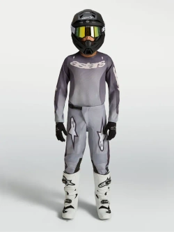 Spodnie cross dziecięce Alpinestars MX Fluid Amber szaro-fioletowe