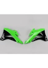 Osłony chłodnicy UFO do Kawasaki KX 85 (14-21) zielono-czarne
