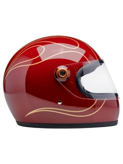 Kask integralny Biltwell Gringo S Flames czerwono-złoty
