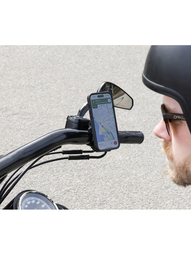 Zestaw na motocykl: etui MAG na telefon iPhone 16e (magnetyczne) + mocowanie Quad Lock