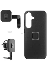 Zestaw na motocykl: etui Peak Design Mobile Everyday Fabric do smartfona Samsung Galaxy S25 + mocowanie motocykla