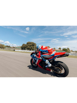 Kask integralny Shoei X-SPR PRO Escalate TC-4 czerwono-zielony