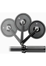 Lusterko motocyklowe uniwersalne Motogadget Mo.view Classic Pivot aluminiowe, czarne [długość ramienia: 110 mm] [kompatybilne z kierownicami: 22,2 mm]