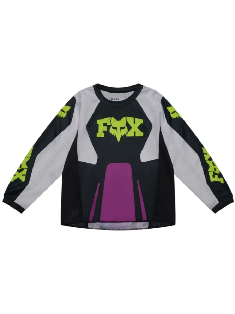 Bluza enduro dziecięca Fox 180 Raid czarno-fioletowa