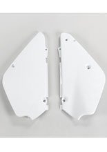 Osłony boczne tylne UFO do Suzuki RM 85 (00-) białe