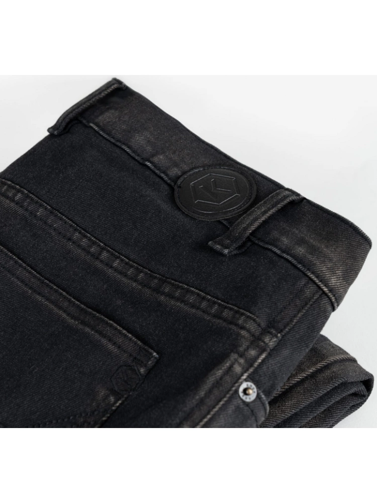 Jeansy motocyklowe Knox Colton Slim Aged Black Rust czarne