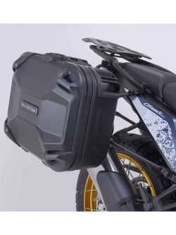 Zestaw: kufry boczne DUSC M i L + kufer centralny DUSC L + stelaże PRO + stelaż Adventure-Rack SW-Motech Voge DSX 800 Rally (25-) [poj.: 1 x 33l + 2 x 41l]