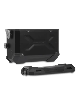 Zestaw: kufry boczne TRAX ADV + stelaże PRO SW-Motech Yamaha Tracer 9/ GT/ GT+ (24-) czarne [poj.: 2 x 45 L]