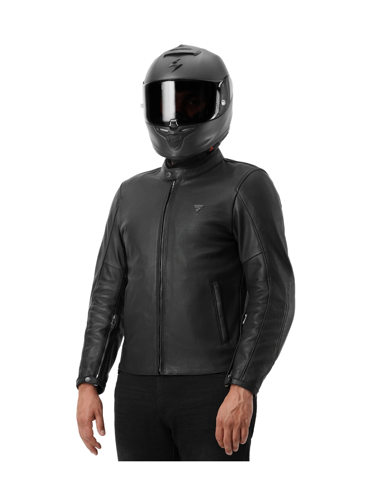Kurtka motocyklowa skórzana Shima Hunter 3.0 czarna