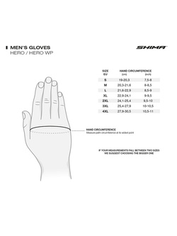 Rękawice motocyklowe Shima Hero WP czarne
