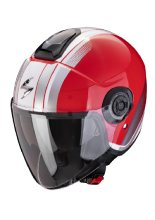 Kask otwarty Scorpion Exo-City II Vel czerwono-biały