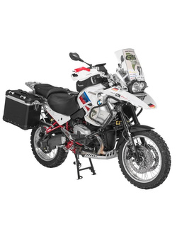 Zestaw: kufry boczne z anodowanego aluminium czarne "And-Black" Zega Evo + stelaże srebrne Touratech BMW R1200GS (-12)/R1200GS Adventure (-13) (31+38L)