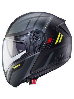 Kask szczękowy Caberg Levo X Manta czarno-szaro-żółty