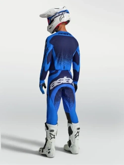Bluza cross Alpinestars MX Techstar Swan niebieska