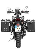 Zestaw: kufry boczne z anodowanego aluminium czarne Zega Evo X + stelaże czarne Touratech Yamaha Tenere 700 / World Raid (2 x 45L)