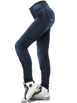 Jeansy motocyklowe damskie City Nomad Jennifer ciemnoniebieskie