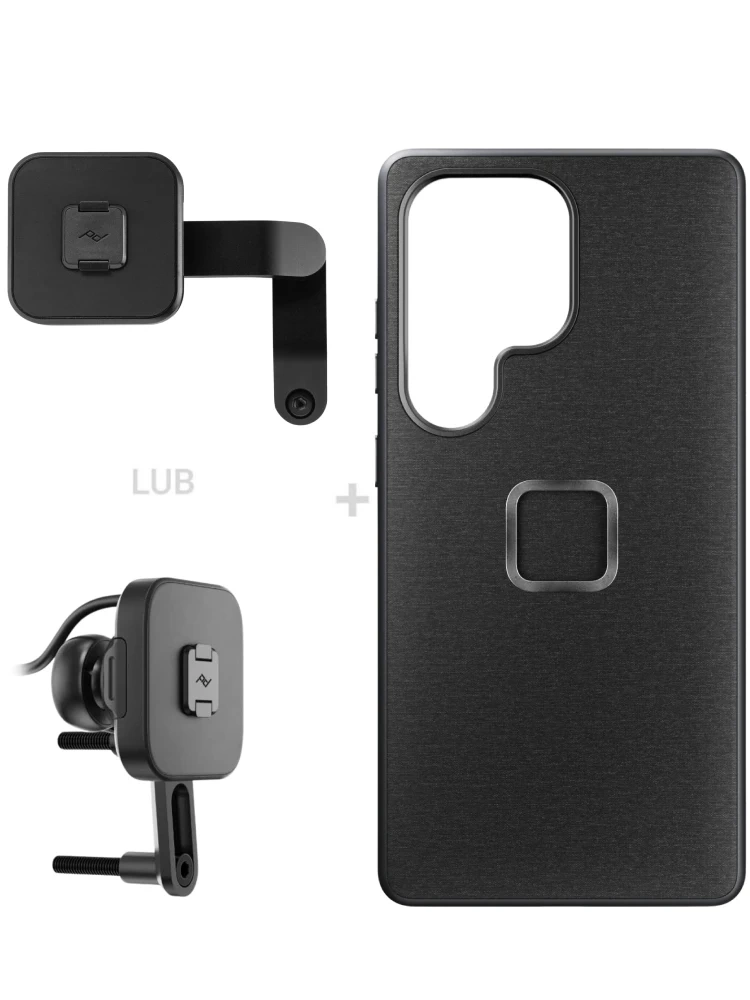 Zestaw na motocykl: etui Peak Design Mobile Everyday Fabric do smartfona Samsung Galaxy S25 Ultra + mocowanie motocykla
