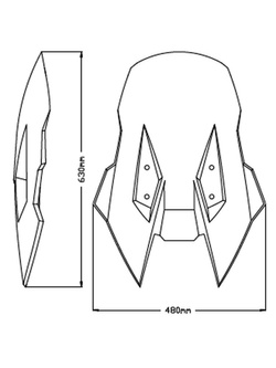 Szyba turystyczma PUIG V-Tech Suzuki DL1050 V-Strom (20-) przezroczysta