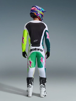 Bluza cross Alpinestars MX Racer Portl zielono-biało-różowa