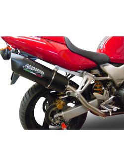 Podwójny tłumik G.P.R Furore Nero wysoka wersja [Slip-On, Black Aluminium] - Honda VTR 1000 F Firestorm [97-07]